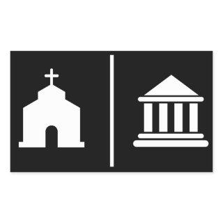 Separate Church and State Rectangular Sticker