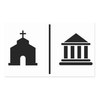 Separate Church and State Rectangular Sticker