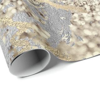 Sepia Foxier Gold Marble Shiny Metal Silver Gray