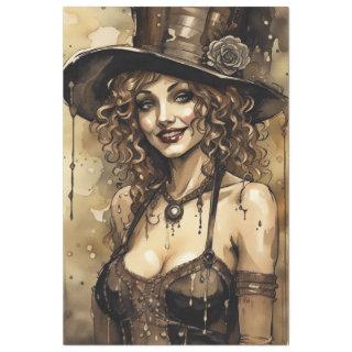Sepia Tone Charming Dancer Decoupage Paper