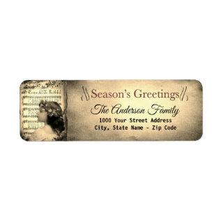 Sepia Vintage Season`s Greetings Label