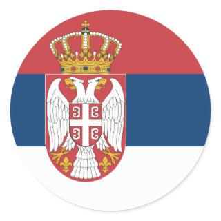 Serbia Flag Classic Round Sticker