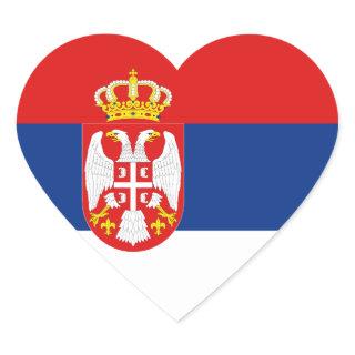 Serbia Flag Heart Sticker