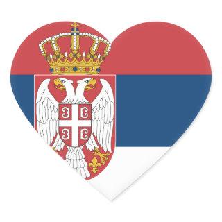 Serbia (Serbian) Flag Heart Sticker