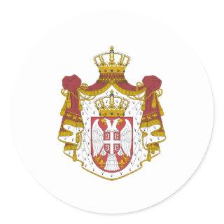Serbian coat of arms classic round sticker