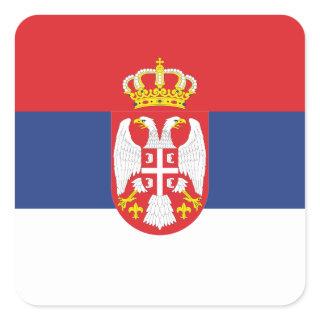 Serbian Flag Square Sticker