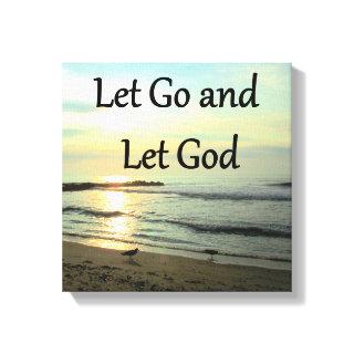 SERENE LET GO AND LET GOD OCEAN PHOTO CANVAS PRINT