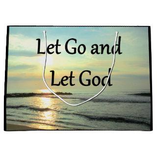 SERENE LET GO AND LET GOD OCEAN PHOTO LARGE GIFT BAG