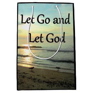 SERENE LET GO AND LET GOD OCEAN PHOTO MEDIUM GIFT BAG