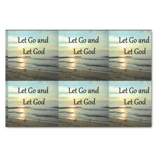 SERENE LET GO AND LET GOD OCEAN PHOTO TISSUE PAPER