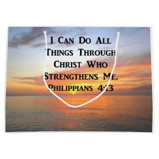 SERENE SUNRISE PHILIPPIANS 4:13 PHOTO SCRIPTURE LARGE GIFT BAG