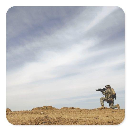 Sergeant provides security square sticker