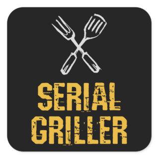 Serial griller Grill BBQ master Grill cutlery Square Sticker