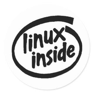 Serie Linux Inside Classic Round Sticker