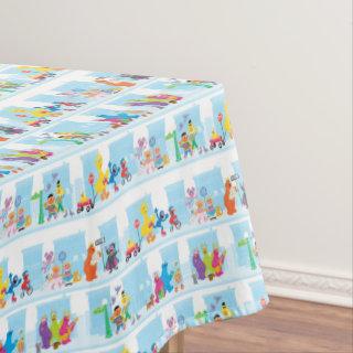 Sesame Pals Walking Along Sesame Street Pattern Tablecloth