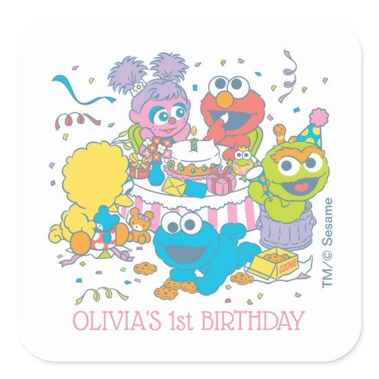 Sesame Street | Baby's First Birthday Square Sticker