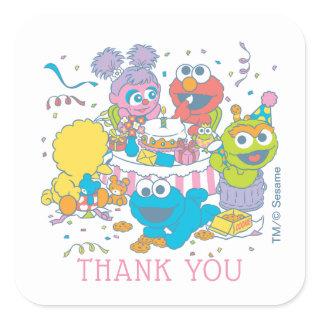 Sesame Street | Baby's First Birthday - Thank You Square Sticker