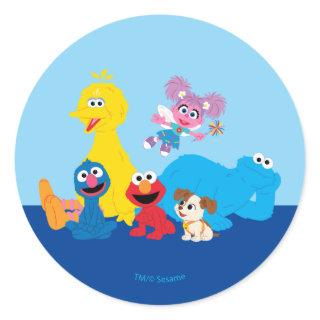 Sesame Street | Colorful Sesame Street Pals Classic Round Sticker