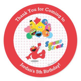 Sesame Street | Elmo and Pals - Birthday Balloons Classic Round Sticker