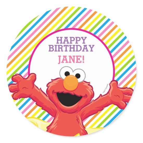 Sesame Street | Elmo Girl's Birthday Classic Round Sticker