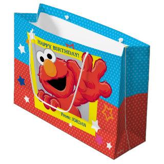 Sesame Street | Elmo - Polka Dot & Stars Birthday Large Gift Bag