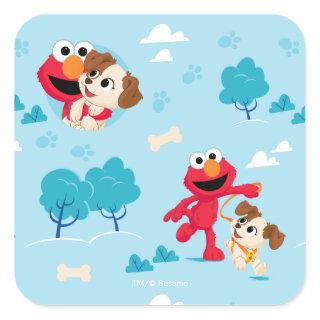 Sesame Street | Elmo & Tango Pattern Square Sticker
