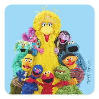 Sesame Street | Fun Colorful Pals Portrait Square Sticker