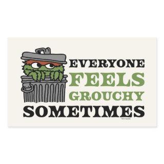 Sesame Street | Oscar the Grouch Feels Grouchy Rectangular Sticker