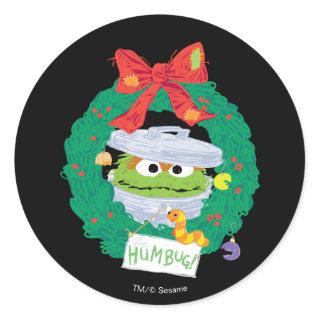 Sesame Street | Oscar the Grouch Wreath Classic Round Sticker