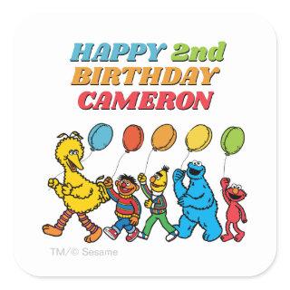 Sesame Street Pals | Birthday Balloons Square Sticker