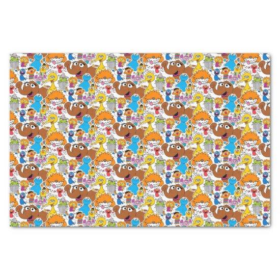 Sesame Street Pals Doodley Pattern Tissue Paper