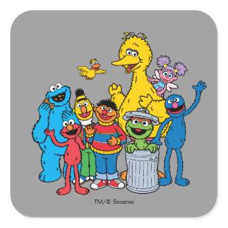 Sesame Street Pals Waving Square Sticker