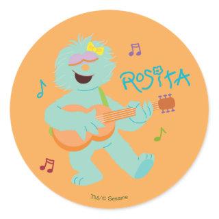 Sesame Street | Rosita Playing Guitar Classic Round Sticker