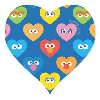 Sesame Street Valentine Hearts Pattern Heart Sticker