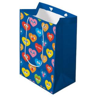 Sesame Street Valentine Hearts Pattern Medium Gift Bag