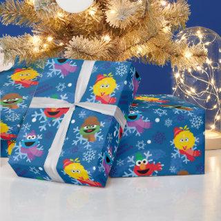 Sesame Street Winter Snowflake Pattern