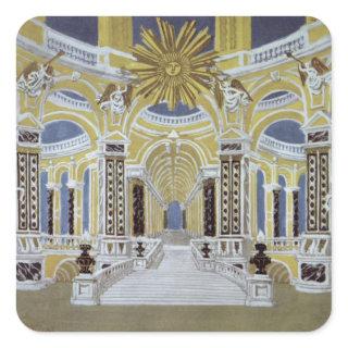 Set design for 'The Magic Flute' Square Sticker