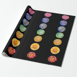 Seven chakras watercolor art