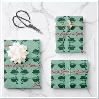 Seven Swans a Swimming Christmas  Sheets