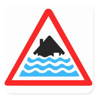 Severe Flood Warning Square Sticker