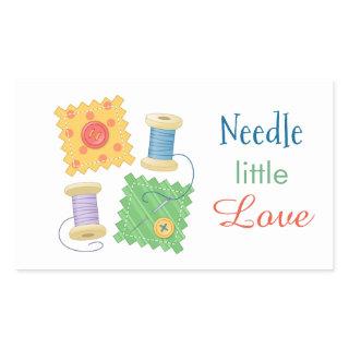 Sewing Quilting Craft Hobby Quote Rectangular Sticker