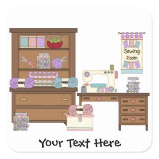 Sewing Room 2 (customizable) Stickers