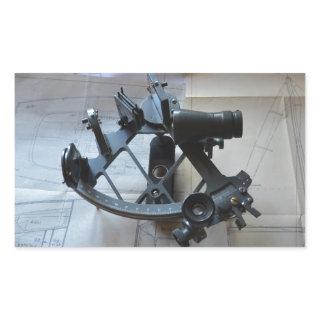 Sextant For Celestial Navigation Rectangular Sticker