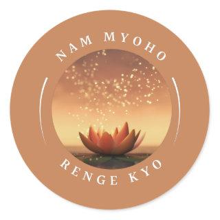 SGI Buddhist Stickers with Lotus Design and NMRK