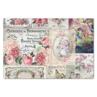 Shabby chic collage,country victorian,decoupage, b tissue paper