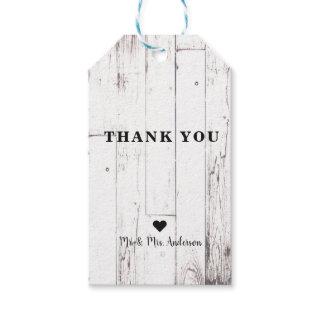 Shabby Chic White Wood Rustic Farmhouse Barn Favor Gift Tags