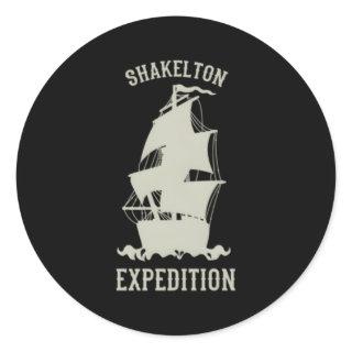 Shackleton Expedition To Antarctica Classic Round Sticker