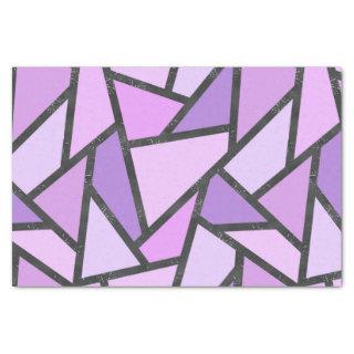 Shades of lilac stained glass pattern tissue paper