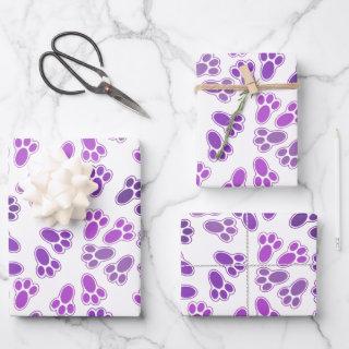 Shades of Purple Easter Bunny Feet Pattern Custom  Sheets