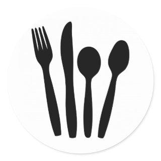 Shadow Utensils Classic Round Sticker